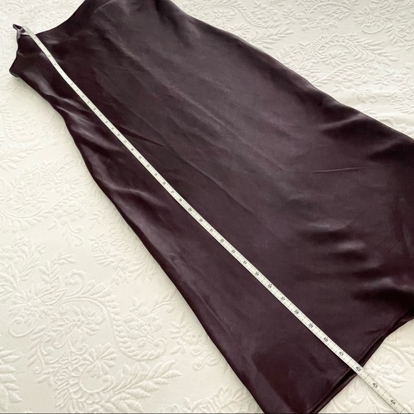 NWOT Lulus Brazen Babe Dark Purple Satin Cowl Neck Midi Slip Dress Small - Picture 12 of 12